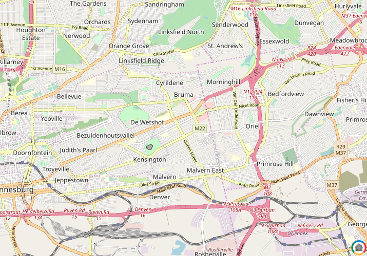 Map location of South Kensington